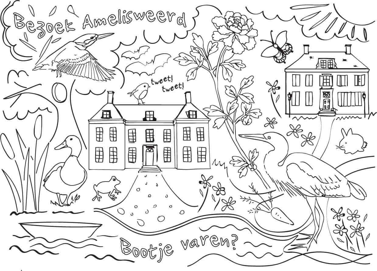 Verbazingwekkend Amelisweerd & Rhijnauwen kleurplaat - www.amelisweerd.com NI-99