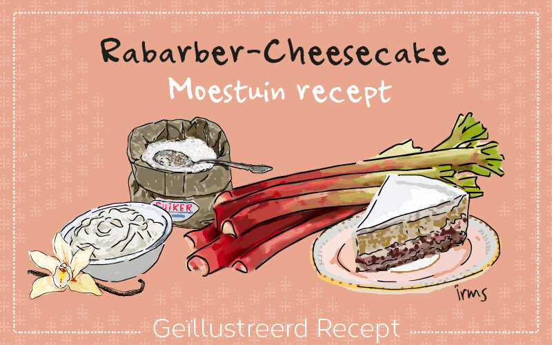 Moestuinrecept: rabarber cheesecake