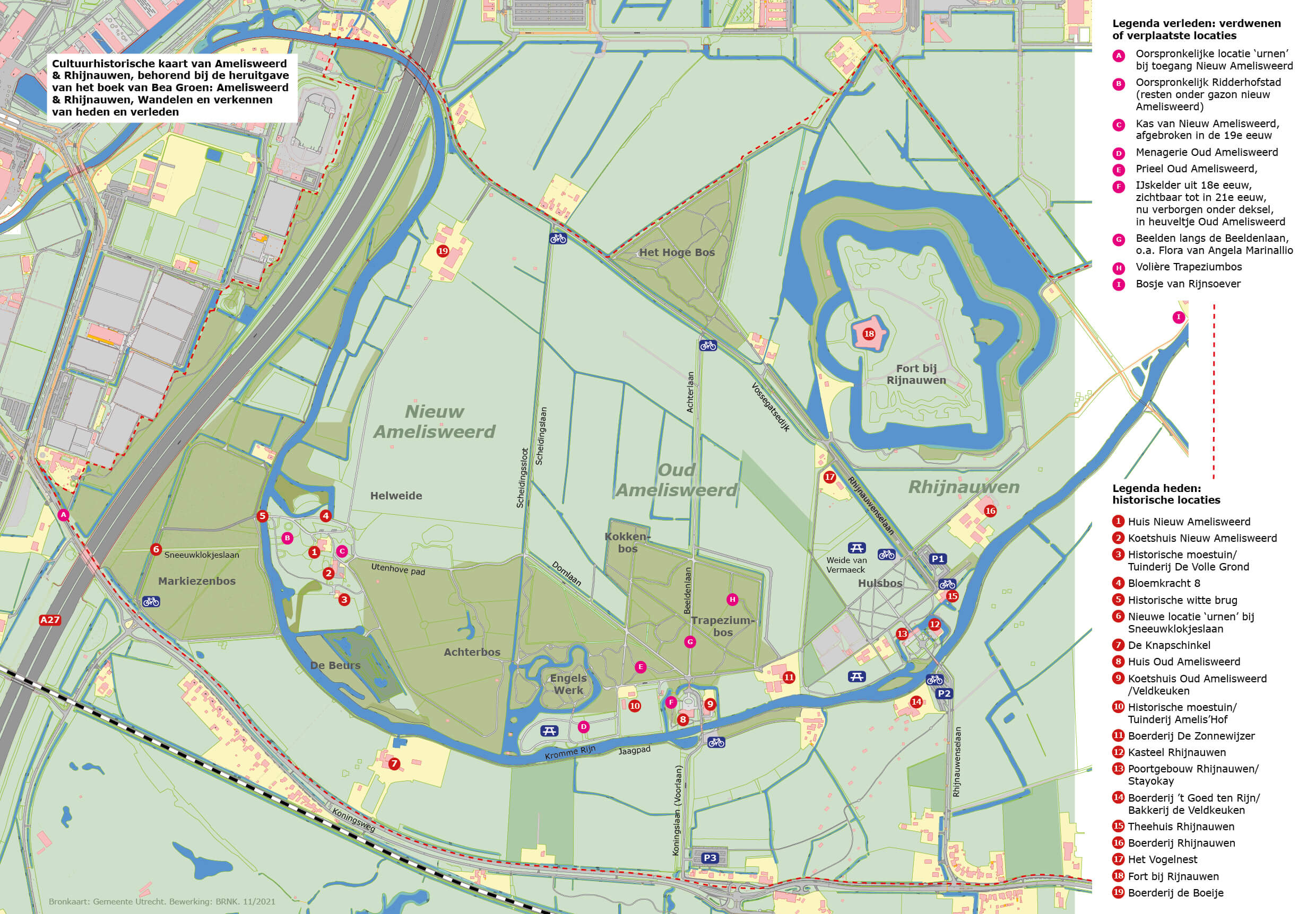 Kaart Amelisweerd Rhijnauwen Bea Groen 2021 BRNK