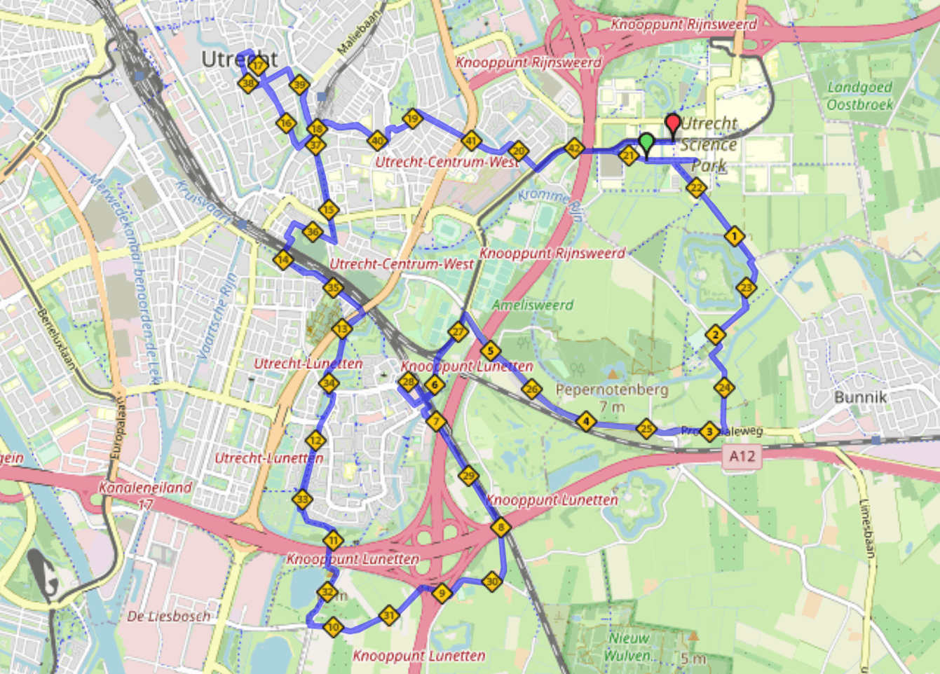Parcours Marathon Utrecht 2023